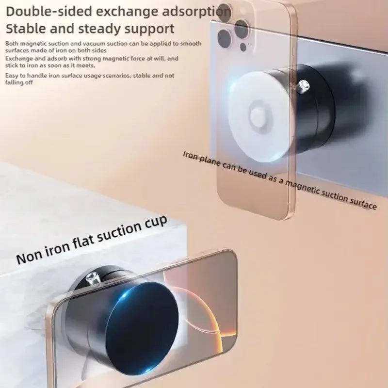 360° Magnetic Phone Mount – Adjustable, Foldable Car Holder, Suction Cup