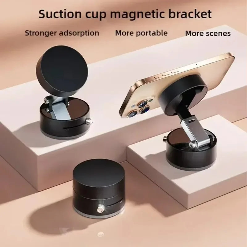 360° Magnetic Phone Mount – Adjustable, Foldable Car Holder, Suction Cup