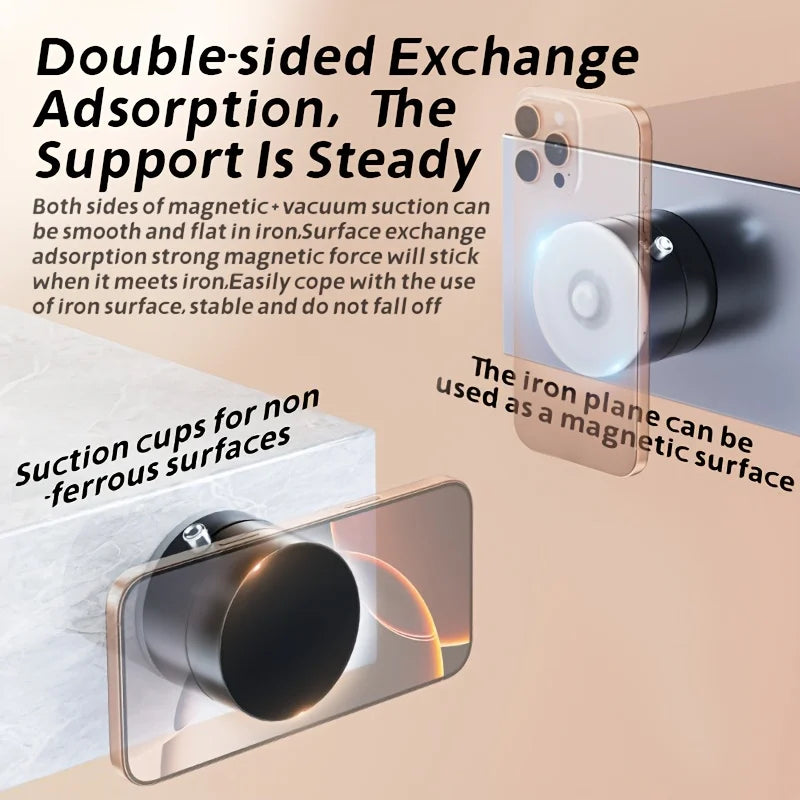 360° Magnetic Phone Mount – Adjustable, Foldable Car Holder, Suction Cup