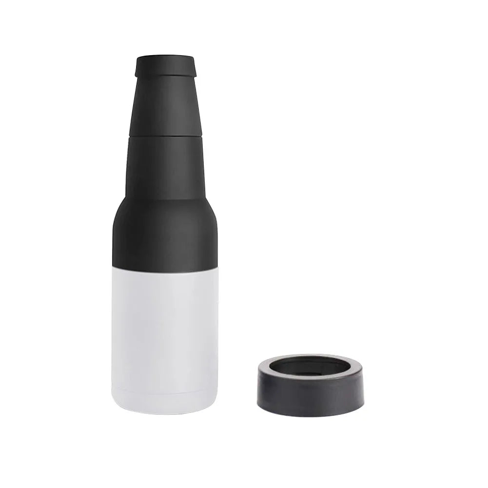 12oz Drink Can Holder – 3-in-1 Stainless Steel Beer Tank with Opener, Double Wall Vacuum Insulated Flask