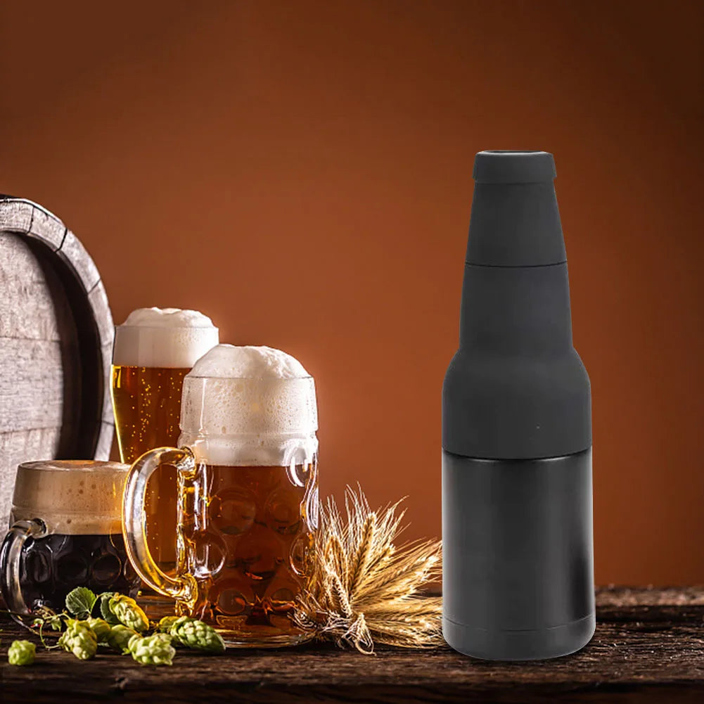 12oz Drink Can Holder – 3-in-1 Stainless Steel Beer Tank with Opener, Double Wall Vacuum Insulated Flask