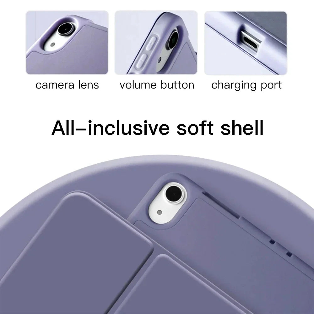 iPad Pro 11" Case (2018) – Soft Silicone, Tri-Fold, Anti-Drop, Models A1979/A1980/A1934/A2013