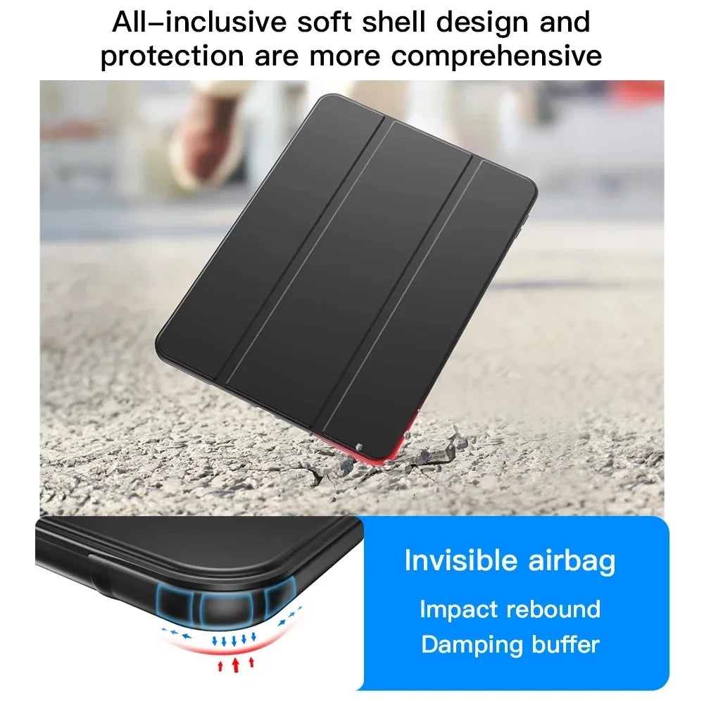 iPad Pro 11" Case (2018) – Soft Silicone, Tri-Fold, Anti-Drop, Models A1979/A1980/A1934/A2013