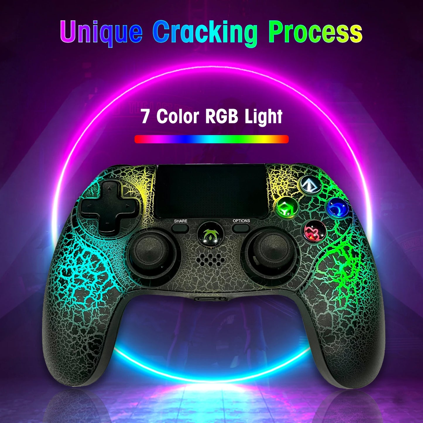 Wireless Controller for PS4/PS3 – Dual Vibration, Compatible with iPhone, iPad, Android, PC