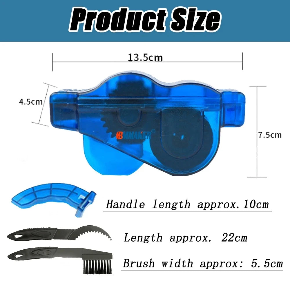 Bike Chain Cleaning Brush – Gear & Chain Cleaner Tool Kit for MTB/Road Bikes, Maintenance & Wash Set