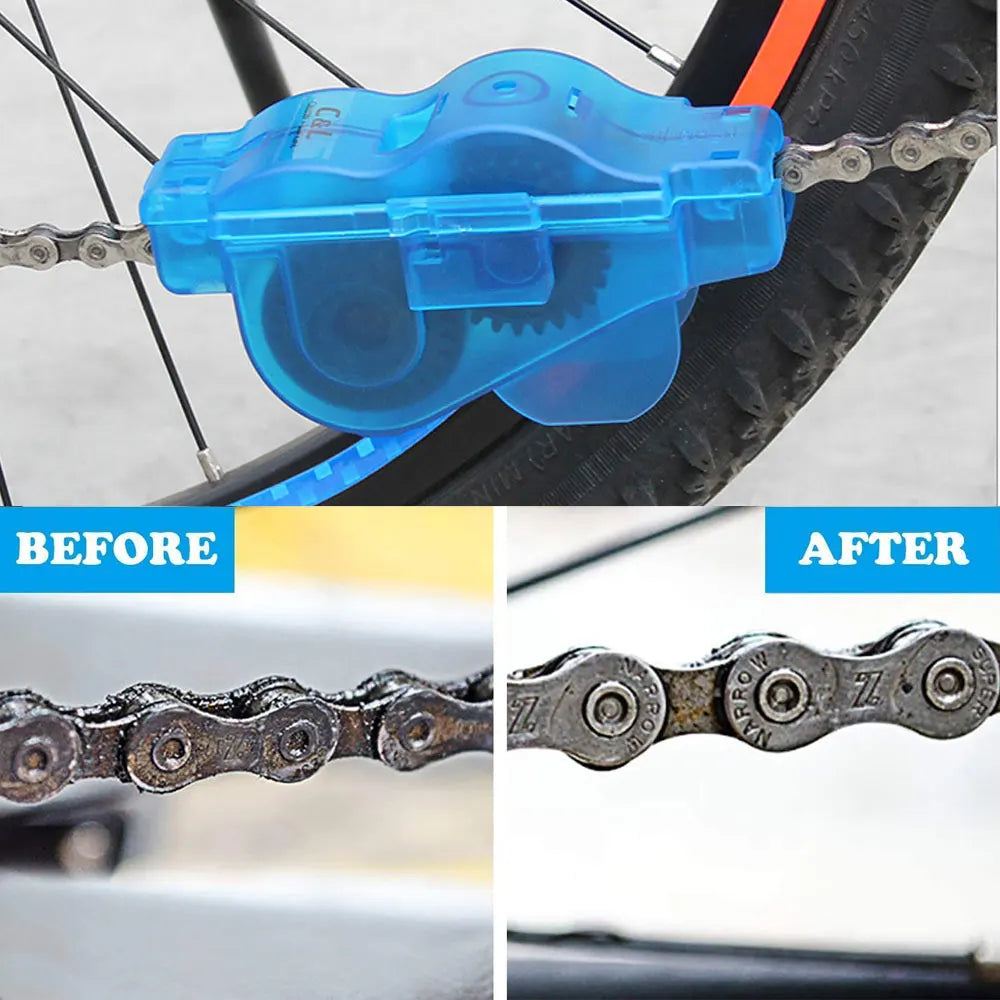 Bike Chain Cleaning Brush – Gear & Chain Cleaner Tool Kit for MTB/Road Bikes, Maintenance & Wash Set