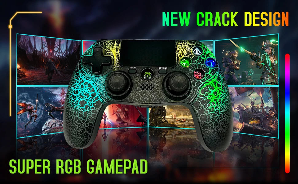 Wireless Controller for PS4/PS3 – Dual Vibration, Compatible with iPhone, iPad, Android, PC