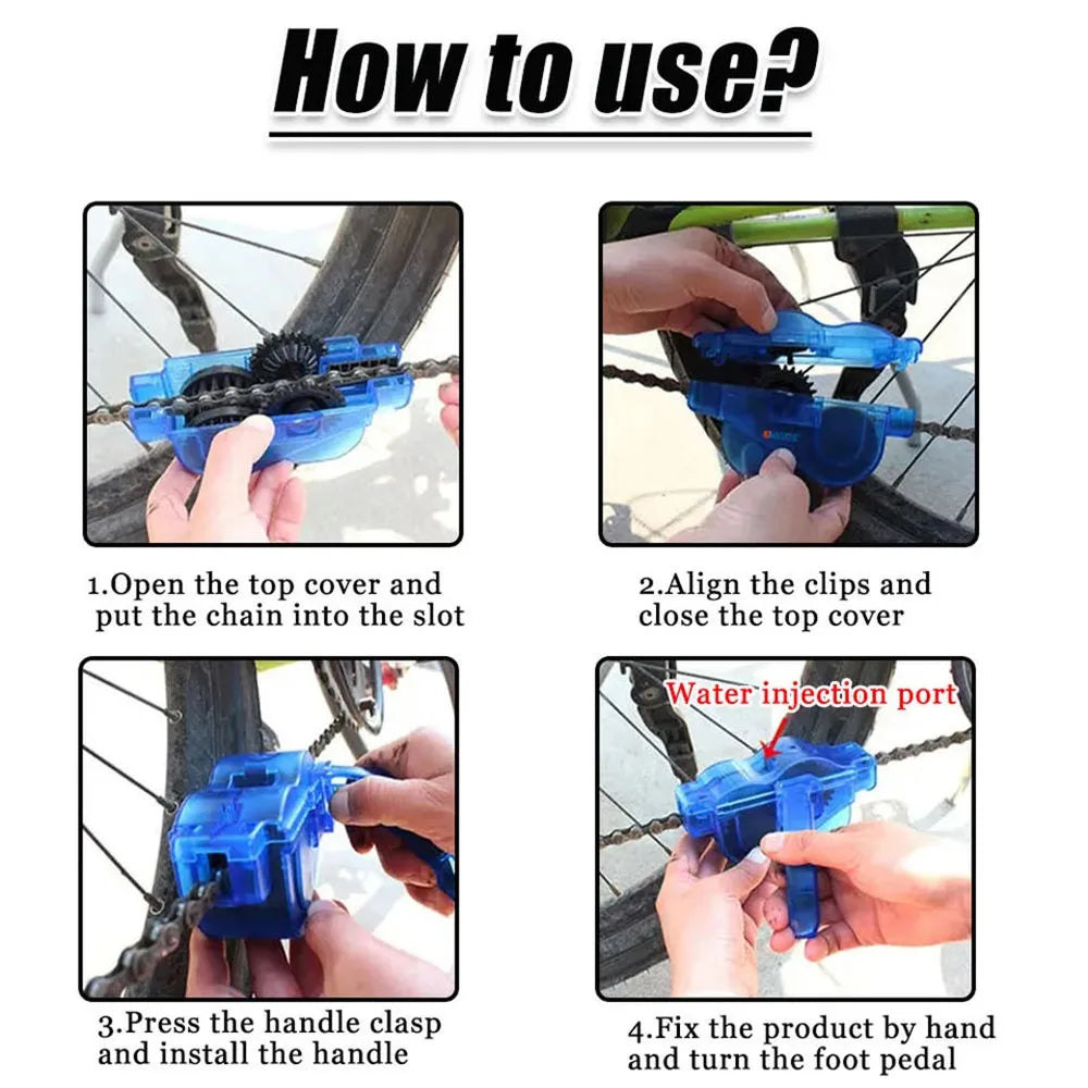 Bike Chain Cleaning Brush – Gear & Chain Cleaner Tool Kit for MTB/Road Bikes, Maintenance & Wash Set