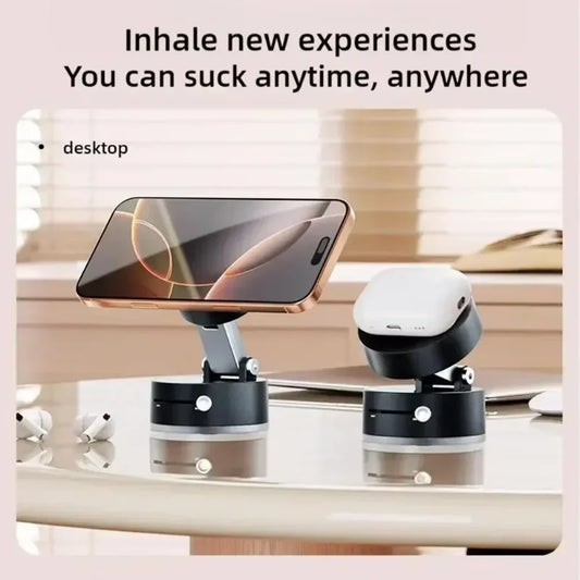 360° Magnetic Phone Mount – Adjustable, Foldable Car Holder, Suction Cup