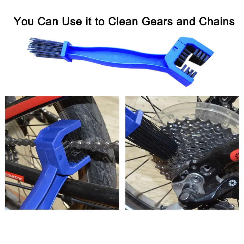 Bike Chain Cleaning Brush – Gear & Chain Cleaner Tool Kit for MTB/Road Bikes, Maintenance & Wash Set