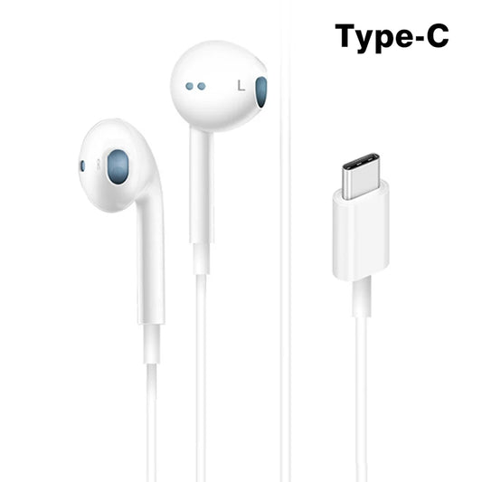 Original Wired Headphones For Apple iPhone 14 13 12 11 16 15 Pro Max 8 Plus Xiaomi Type C Lightnings 3.5mm Earphones Accessories